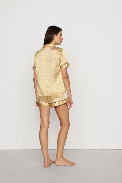 Eberjey Inez Washable Silk Printed Short PJ Set