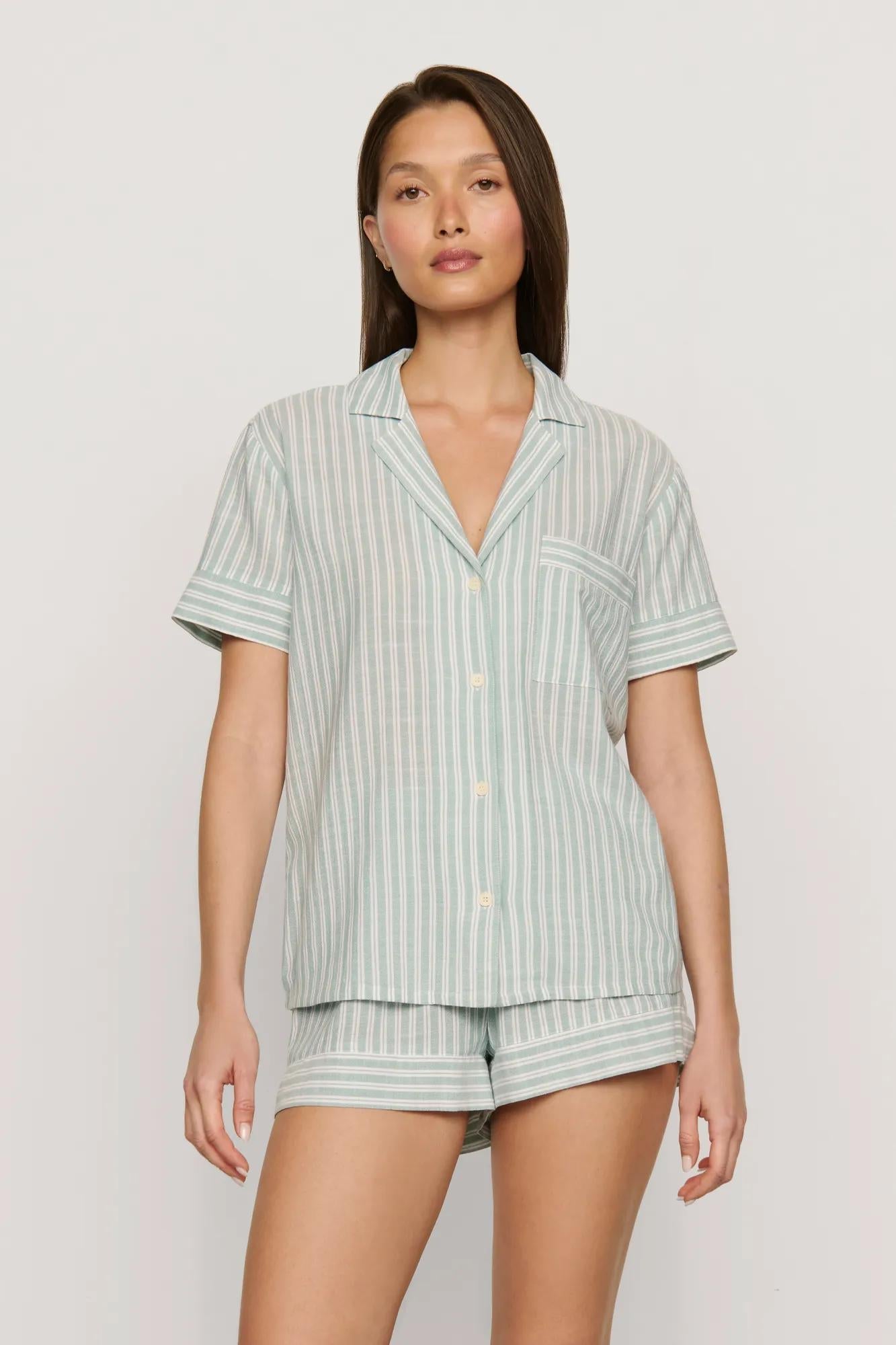 Eberjey Nautico Shortie Short PJ Set