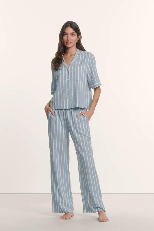 Eberjey Nautico Relaxed Short Sleeve & Pant PJ Set