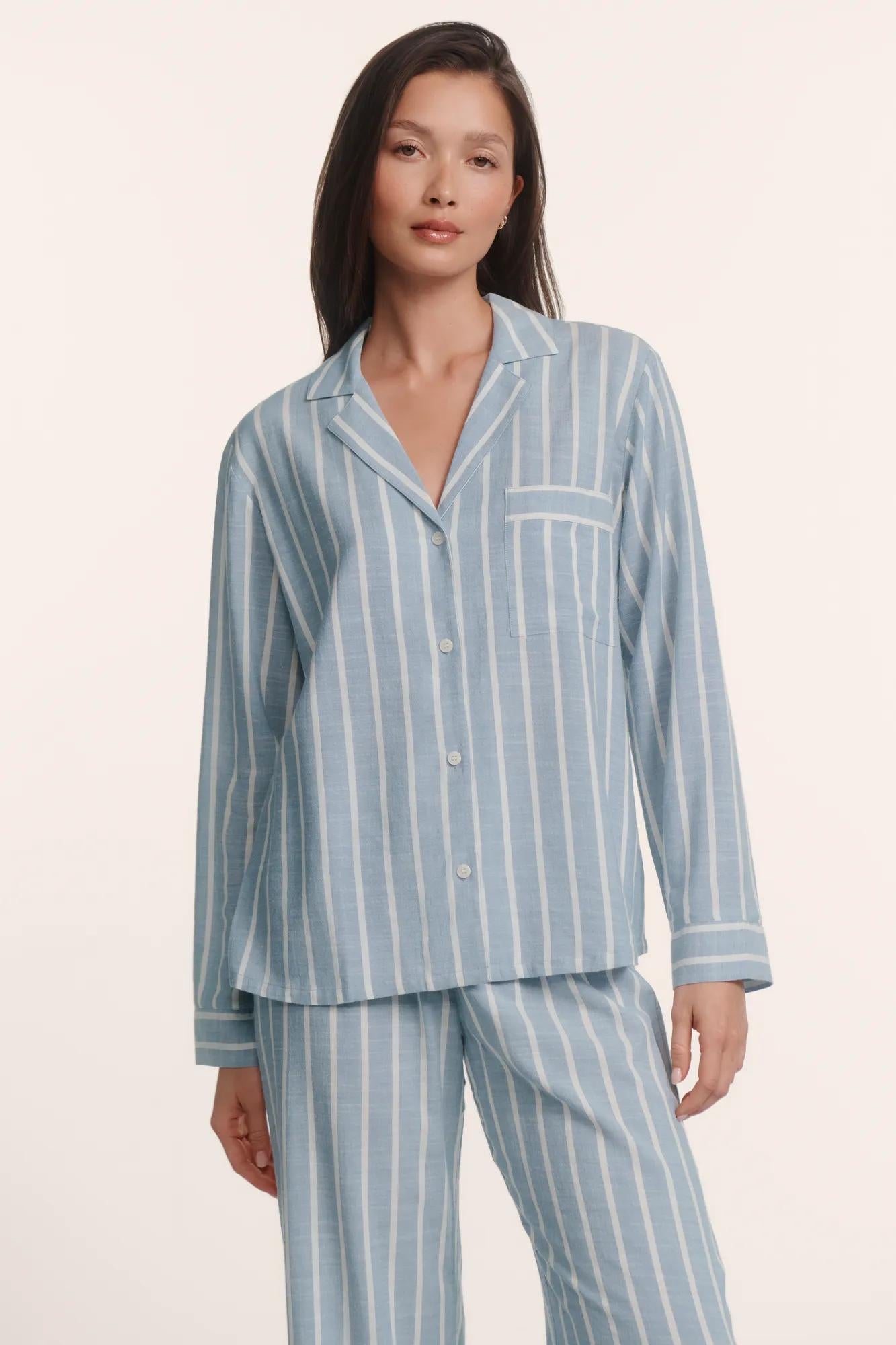 Classic Stripe Slate Blue/Ivory,X-Small