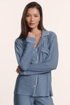 Duo Stripe Slate Blue/Ivory
