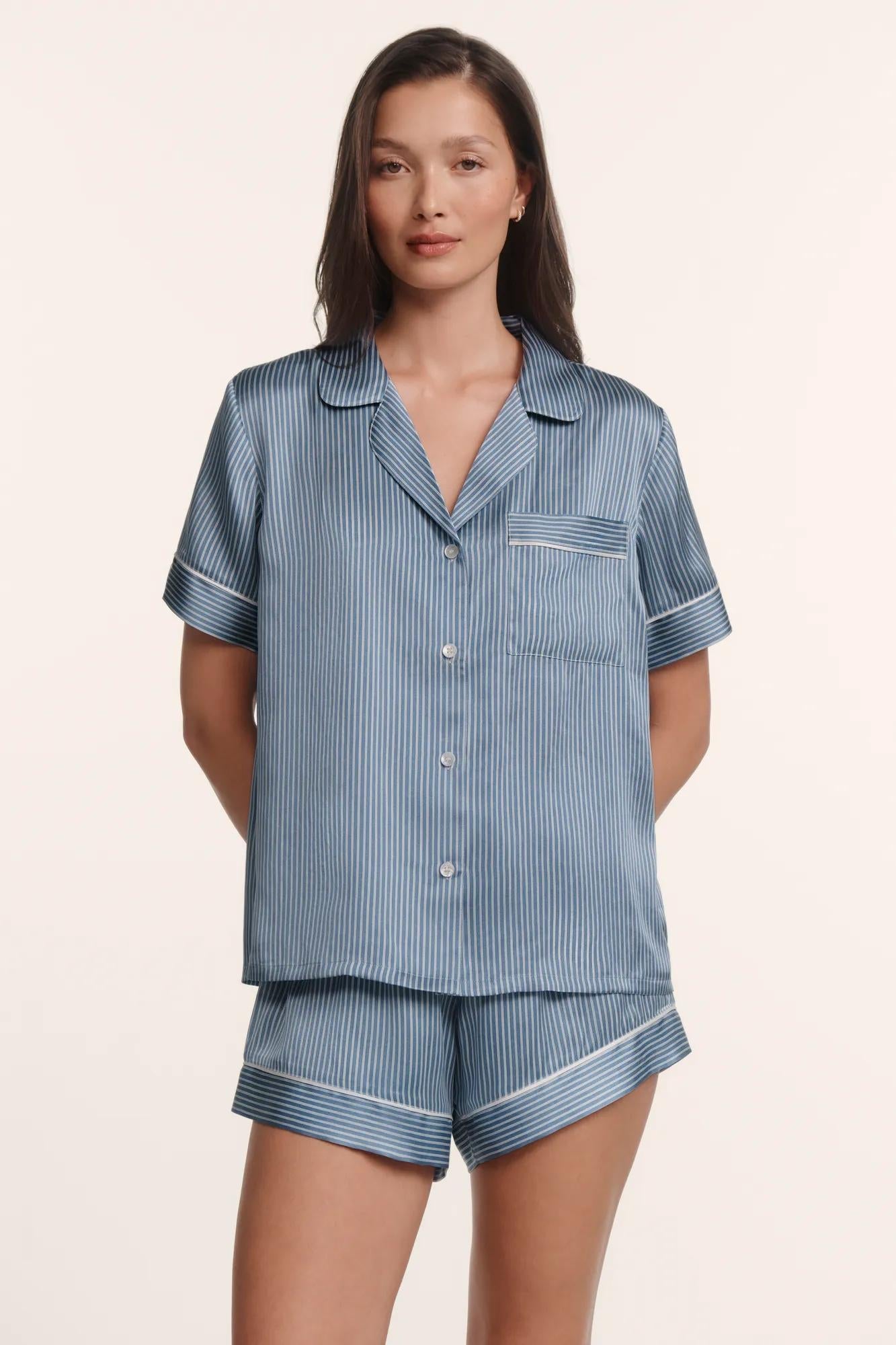 Eberjey Inez Washable Silk Printed Short PJ Set