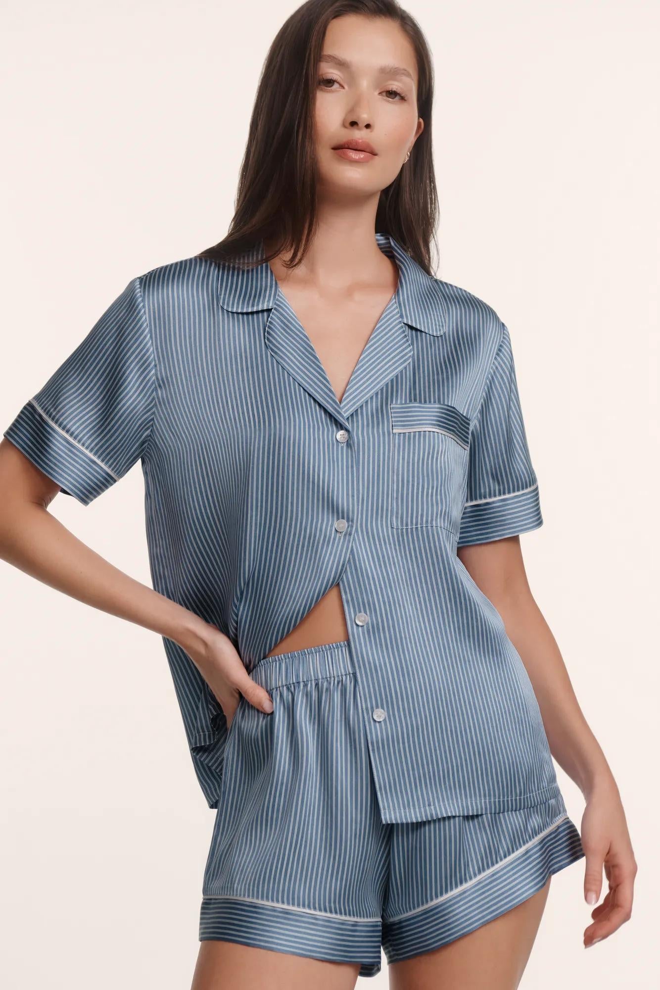 Eberjey Inez Washable Silk Printed Short PJ Set