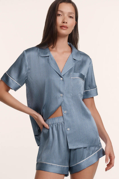 Eberjey Inez Washable Silk Printed Short PJ Set