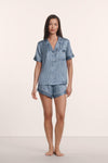 Duo Stripe Slate Blue/Ivory