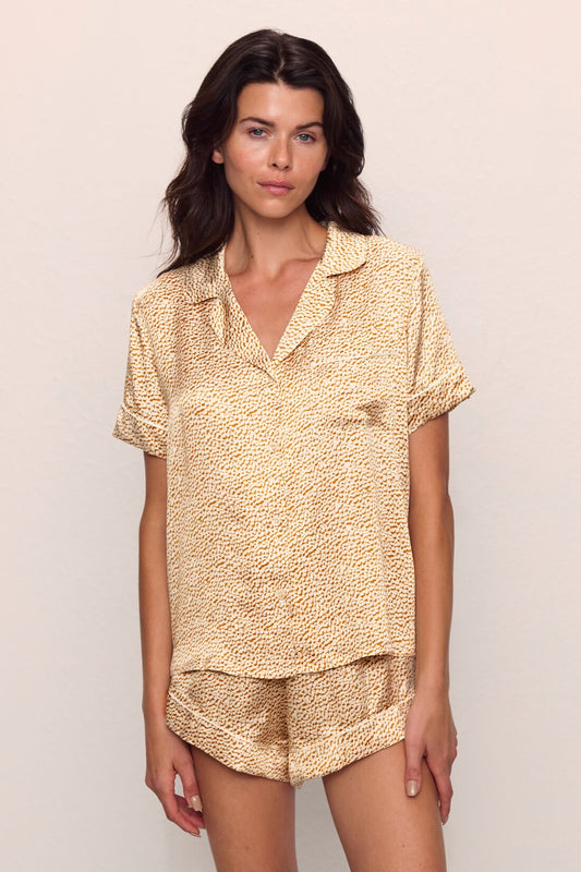 Eberjey Inez Washable Silk Printed Short PJ Set