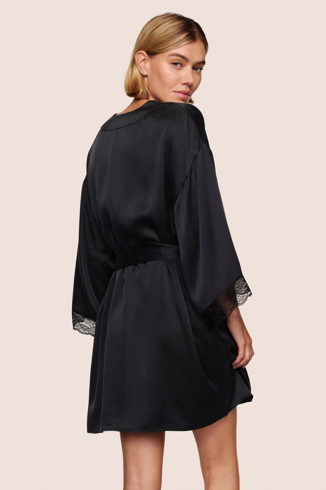 Eberjey Washable Silk Lace Robe