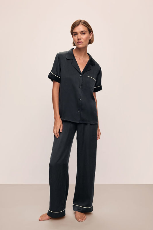 Eberjey Inez Washable Silk Short Sleeve Pant PJ Set