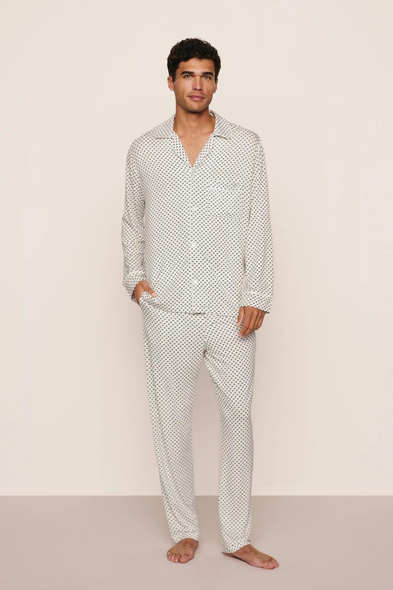 Eberjey William Printed TENCEL™ Modal Long PJ Set