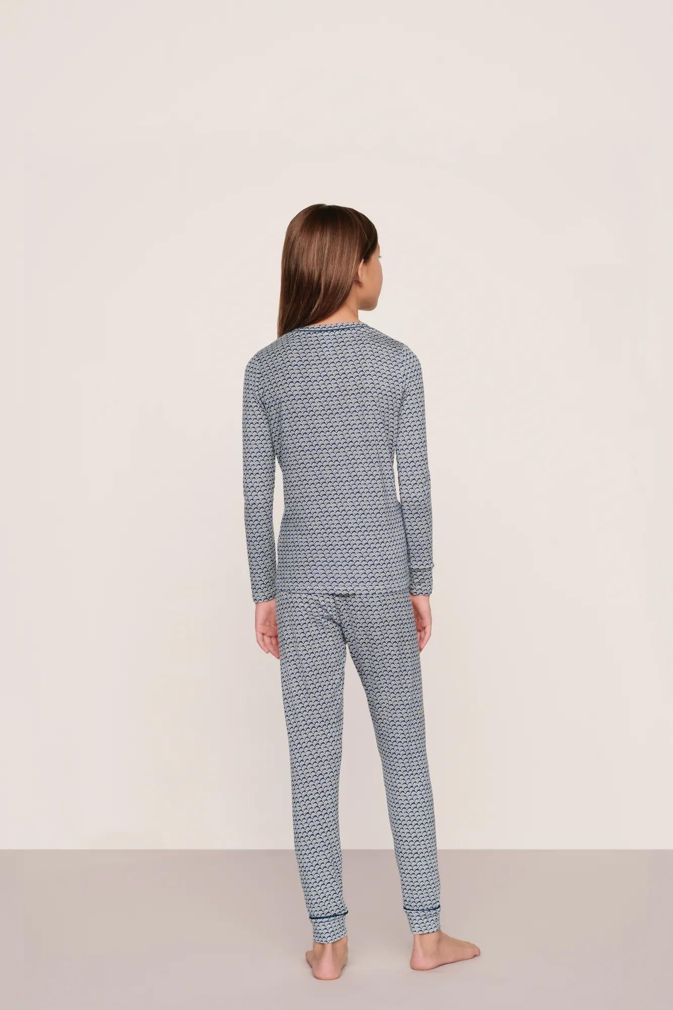 Eberjey Kids Printed TENCEL™ Modal Unisex Long PJ Set
