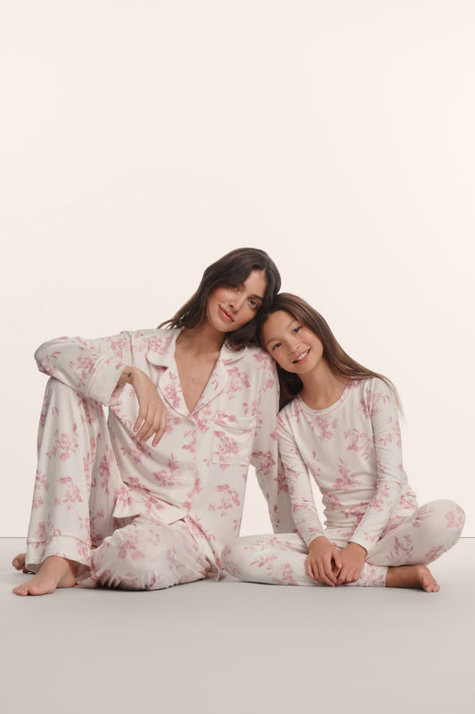 Eberjey Kids Printed TENCEL™ Modal Unisex Long PJ Set