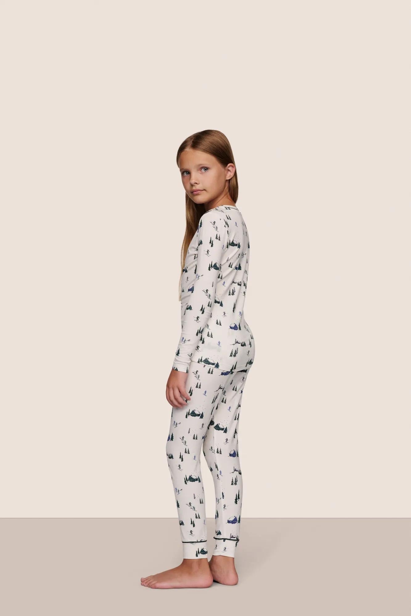 Eberjey Kids Printed TENCEL™ Modal Unisex Long PJ Set