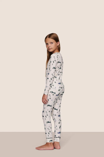 Eberjey Kids Printed TENCEL™ Modal Unisex Long PJ Set