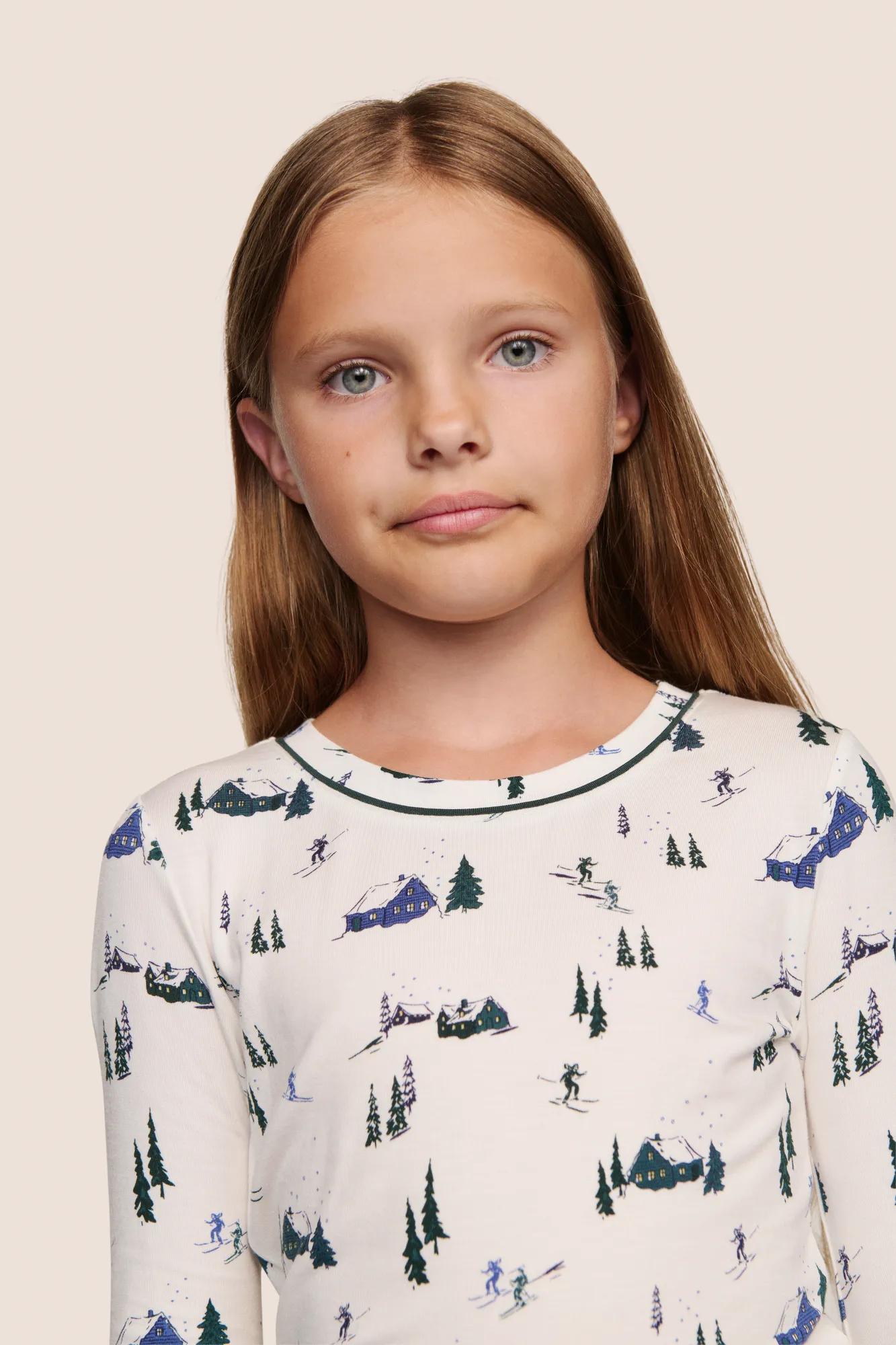 Eberjey Kids Printed TENCEL™ Modal Unisex Long PJ Set