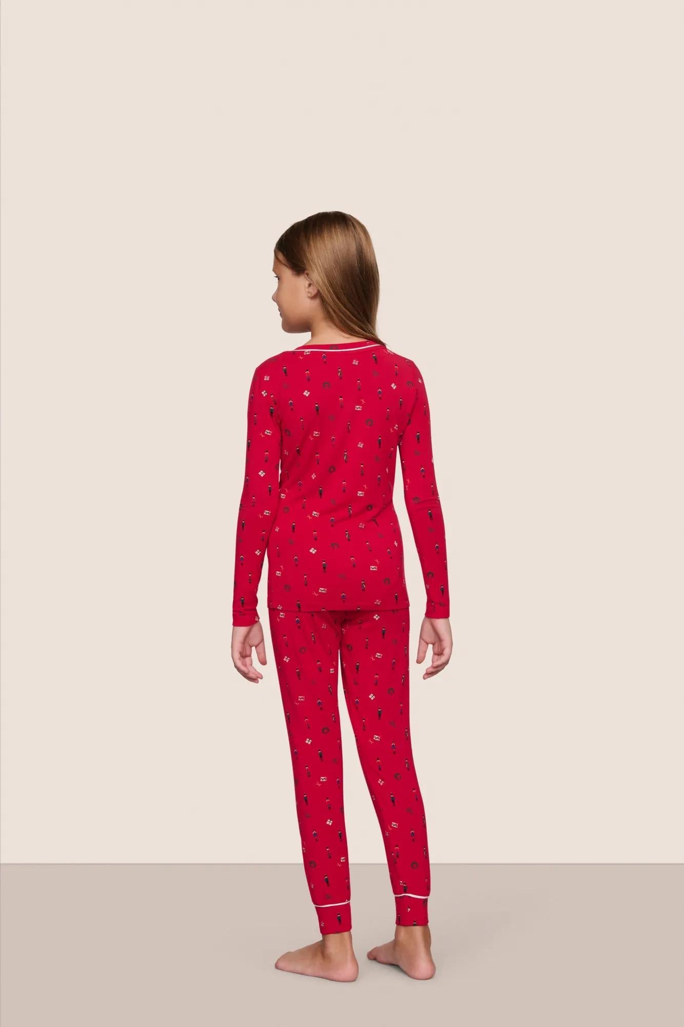 Eberjey Kids Printed TENCEL™ Modal Unisex Long PJ Set
