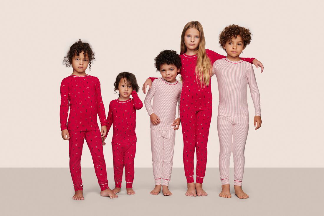 Eberjey Kids Printed TENCEL™ Modal Unisex Long PJ Set