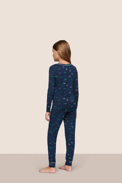 Eberjey Kids Printed TENCEL™ Modal Unisex Long PJ Set