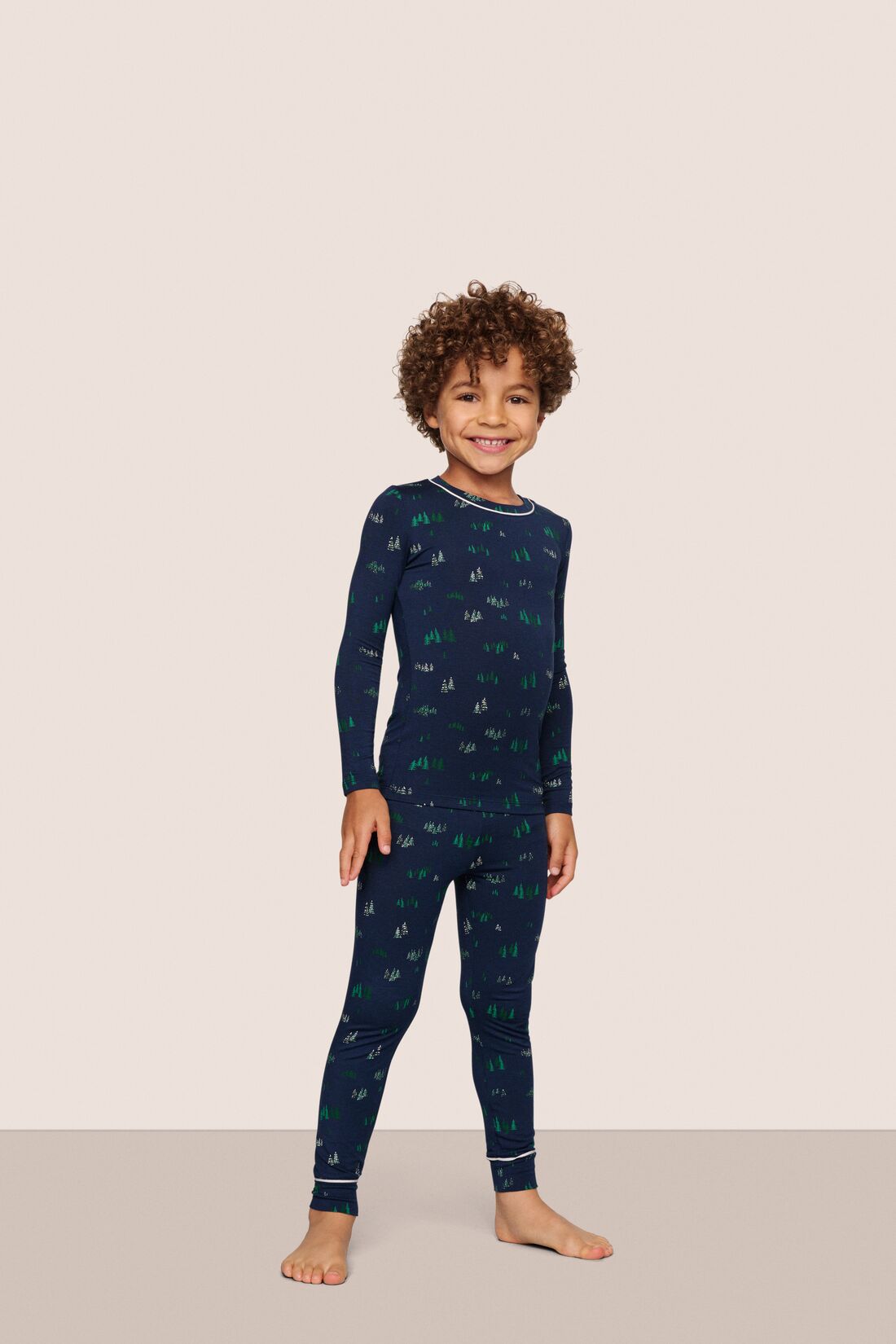 Eberjey Kids Printed TENCEL™ Modal Unisex Long PJ Set