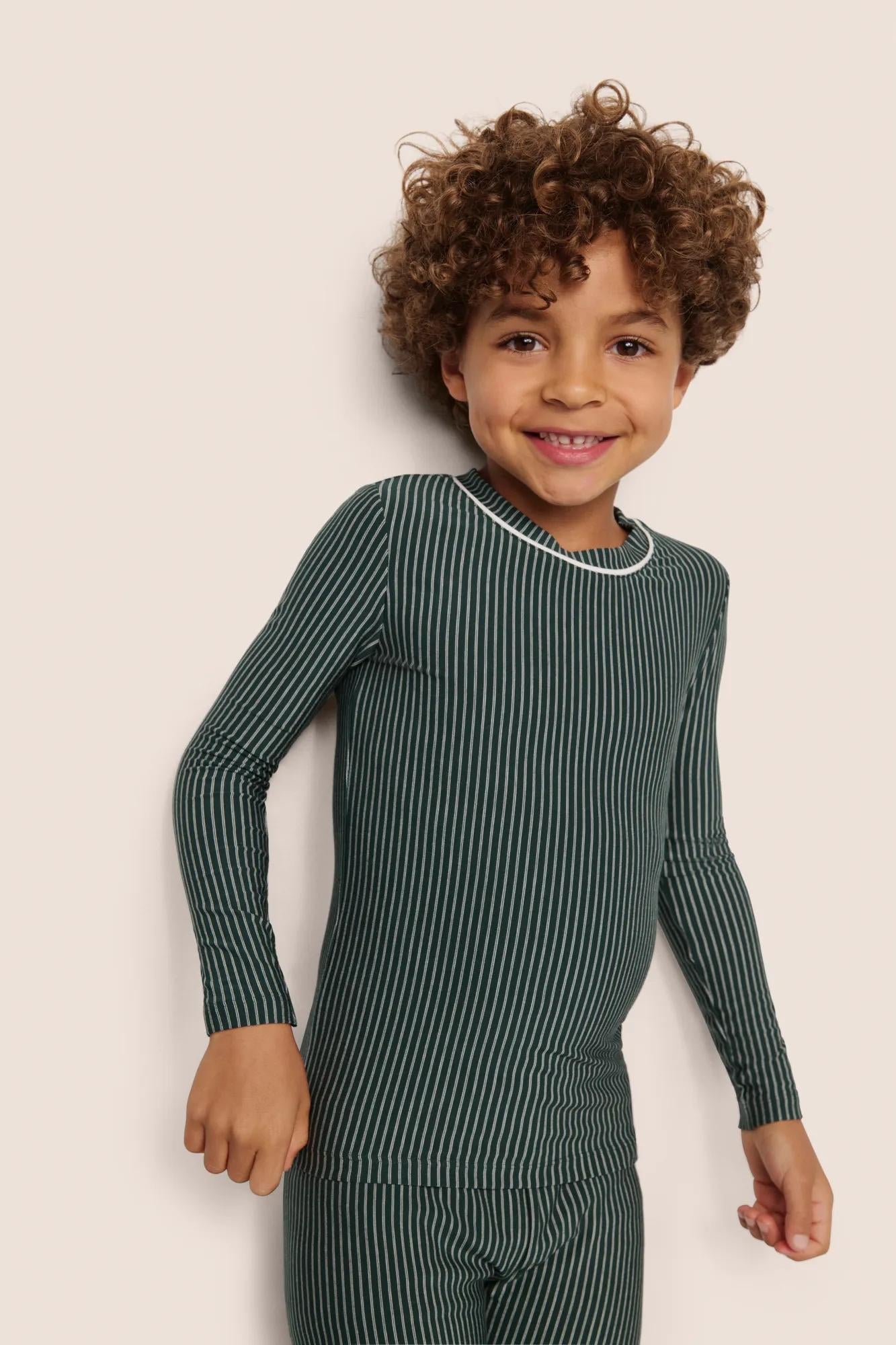 Eberjey Kids Printed TENCEL™ Modal Unisex Long PJ Set