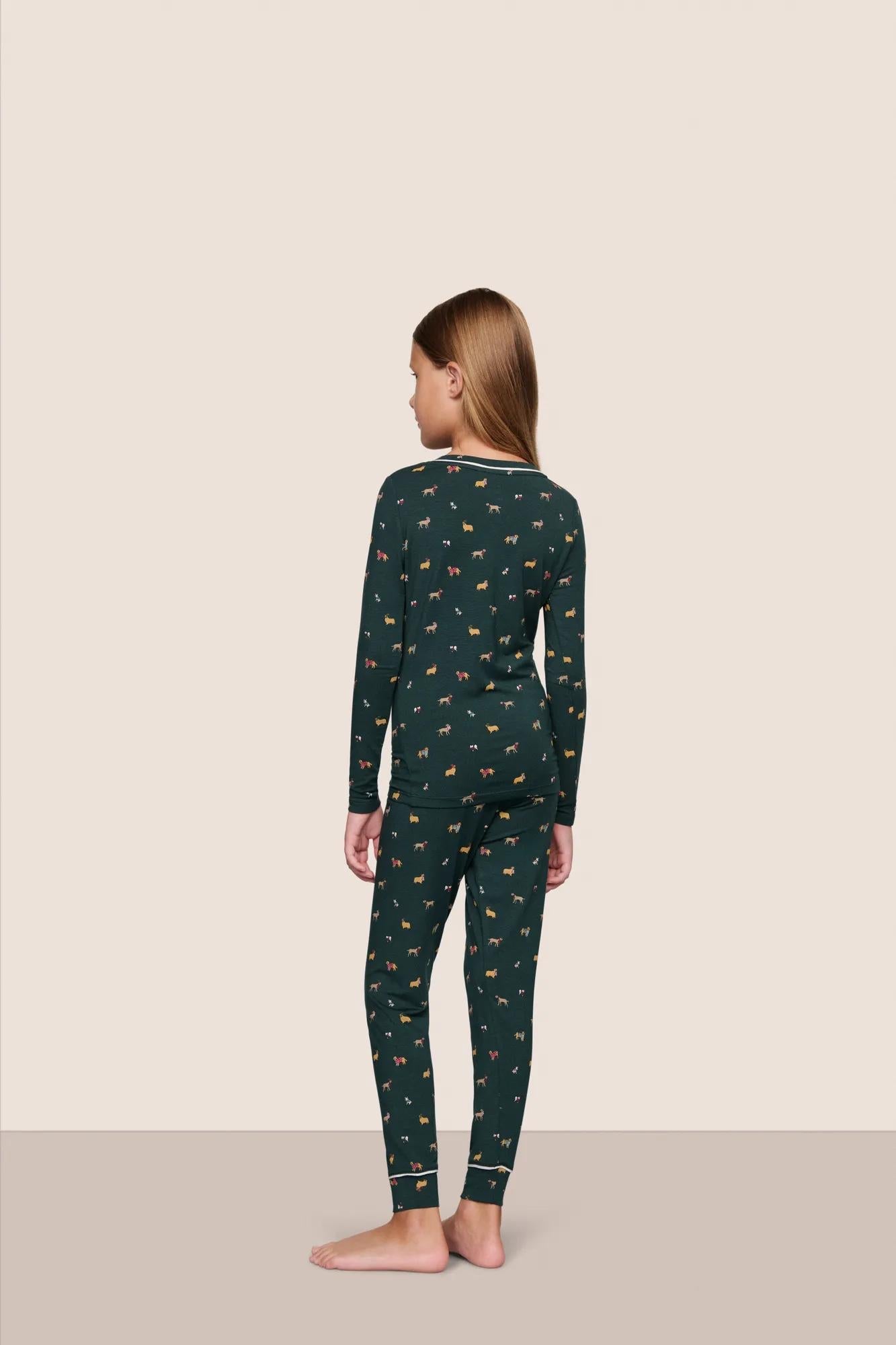 Eberjey Kids Printed TENCEL™ Modal Unisex Long PJ Set