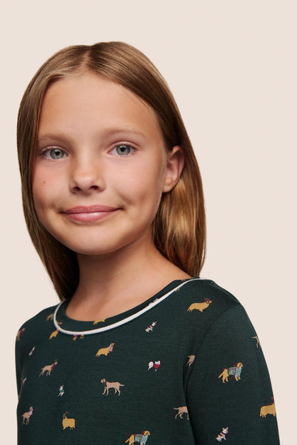Eberjey Kids Printed TENCEL™ Modal Unisex Long PJ Set
