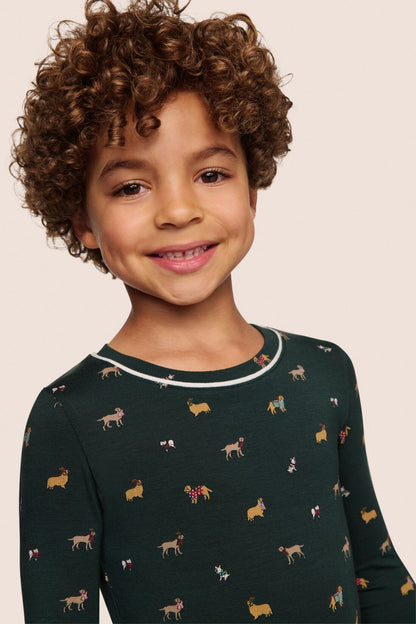 Eberjey Kids Printed TENCEL™ Modal Unisex Long PJ Set