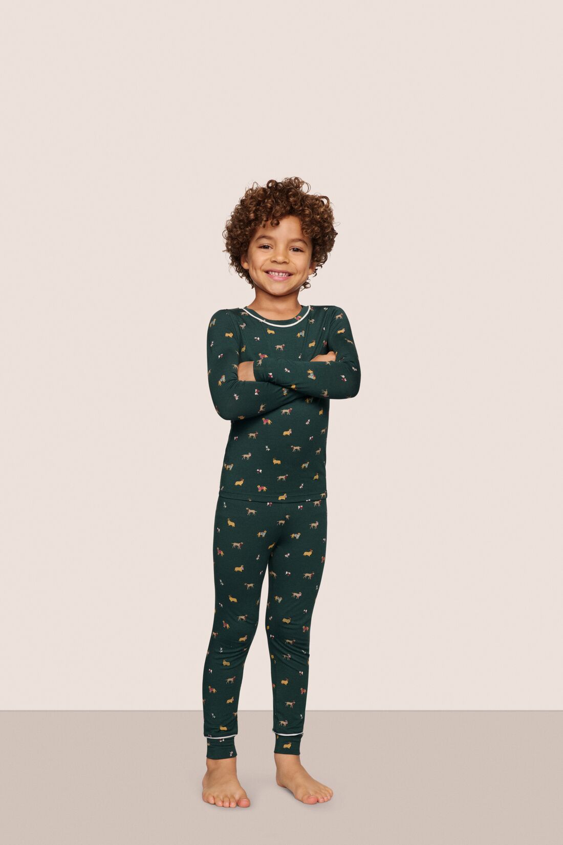 Eberjey Kids Printed TENCEL™ Modal Unisex Long PJ Set