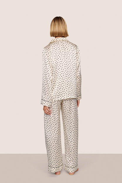 Eberjey Inez Washable Silk Printed Long PJ Set