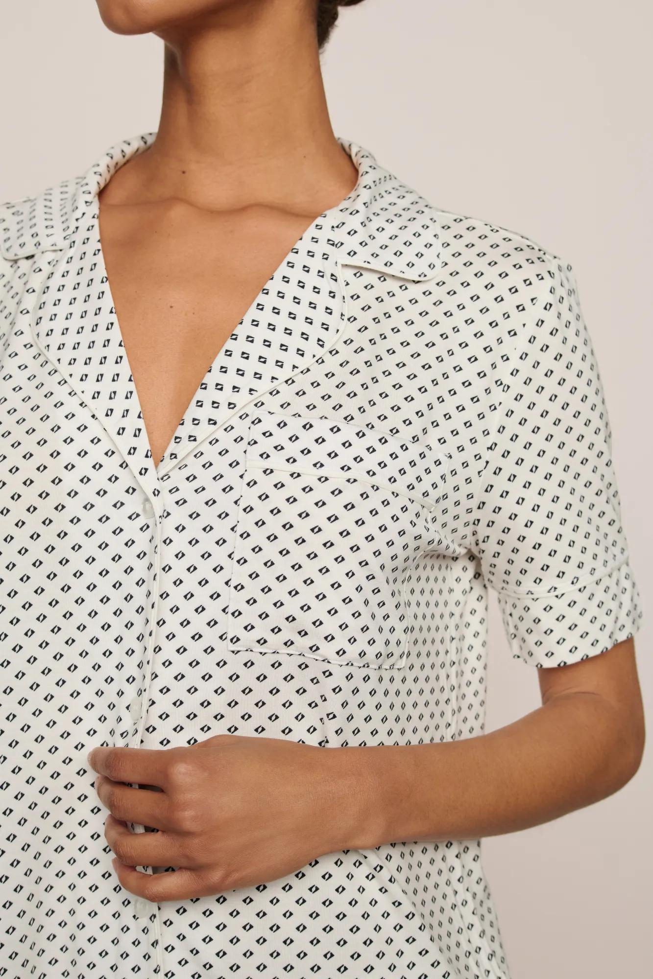 Eberjey Gisele Printed TENCEL™ Modal Short Sleeve Pant PJ Set