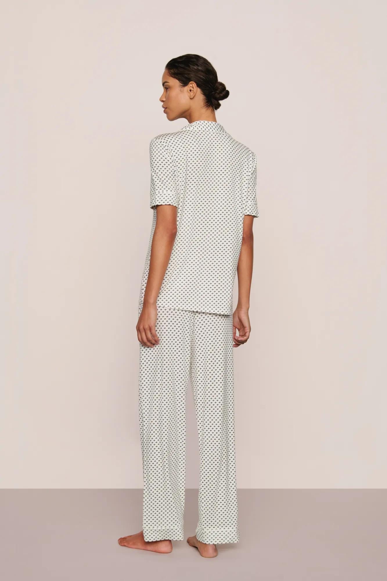 Eberjey Gisele Printed TENCEL™ Modal Short Sleeve Pant PJ Set