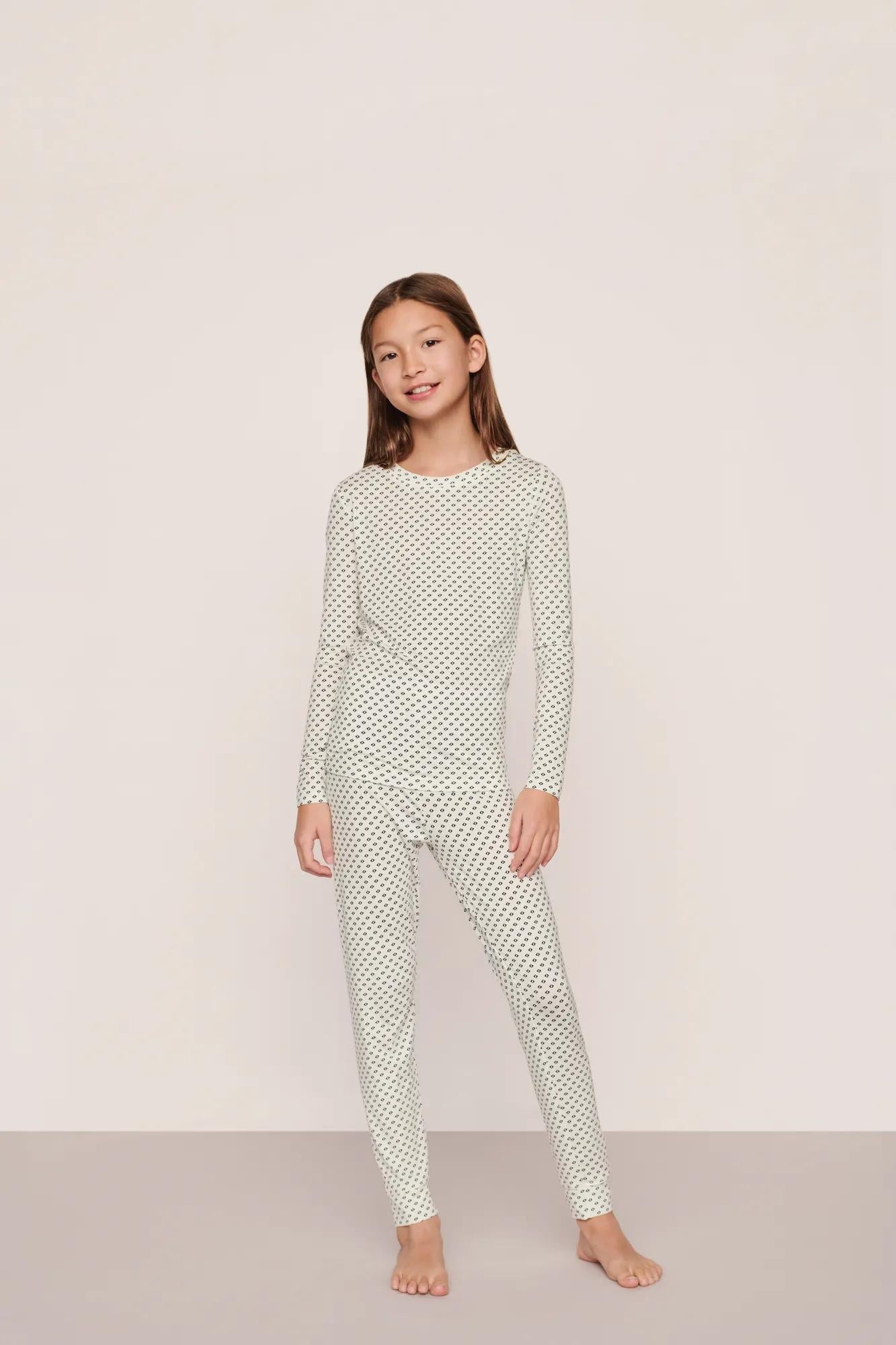 Eberjey Kids Printed TENCEL™ Modal Unisex Long PJ Set