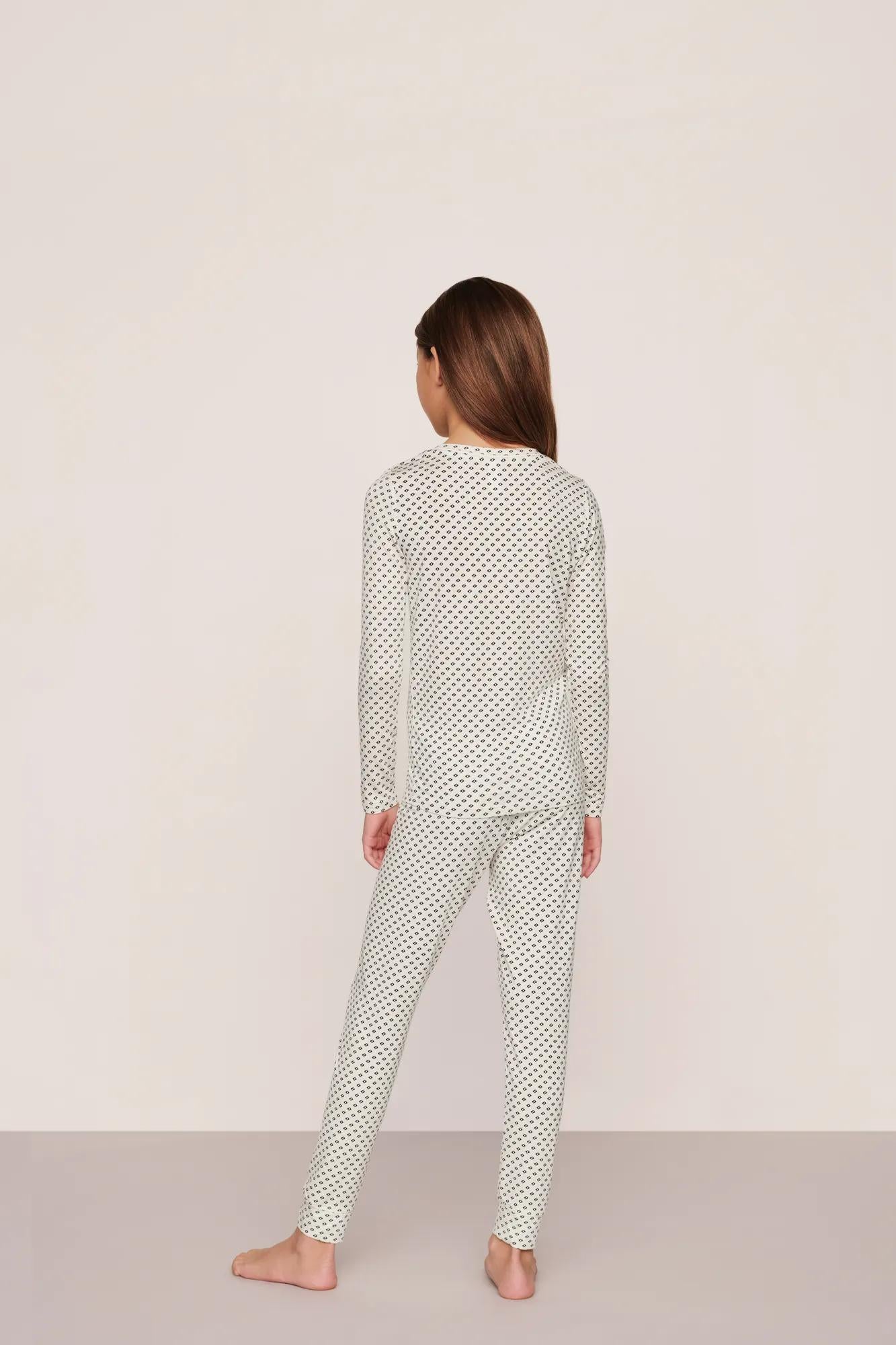 Eberjey Kids Printed TENCEL™ Modal Unisex Long PJ Set
