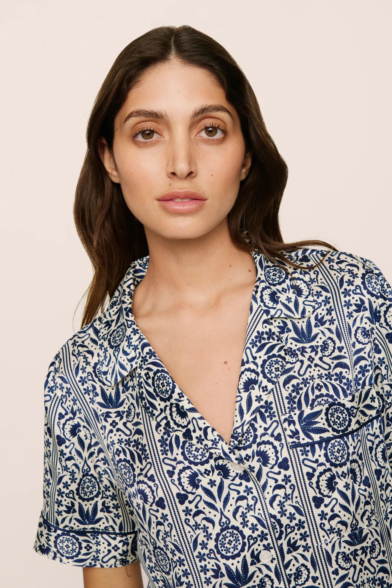 Eberjey Eberjey x Casa Del Sol - Inez Washable Silk Printed Short PJ Set