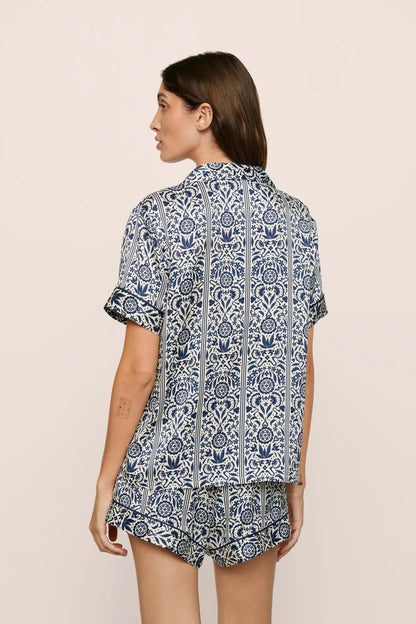Eberjey Eberjey x Casa Del Sol - Inez Washable Silk Printed Short PJ Set