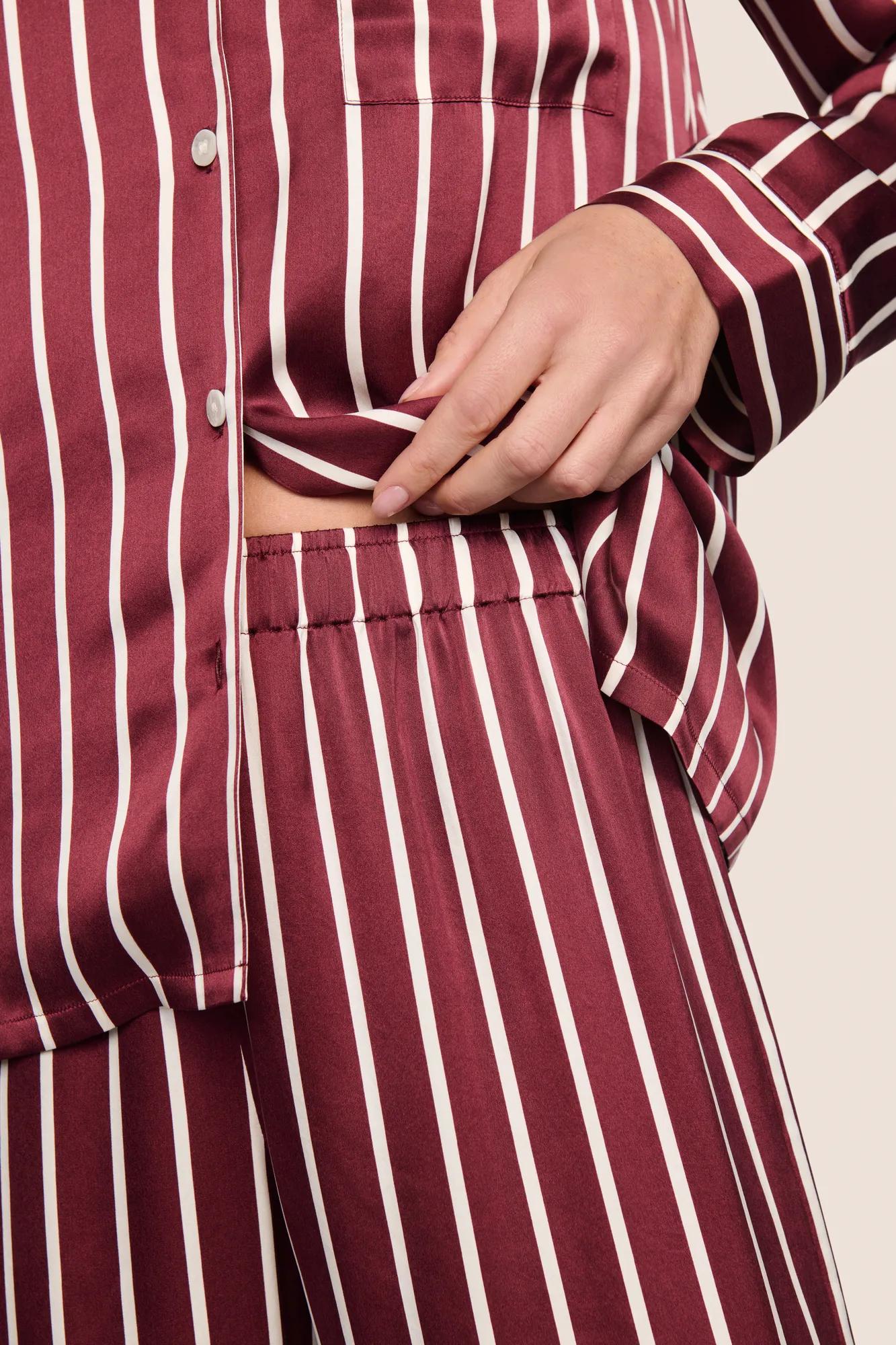 Eberjey Inez Washable Silk Printed Long PJ Set