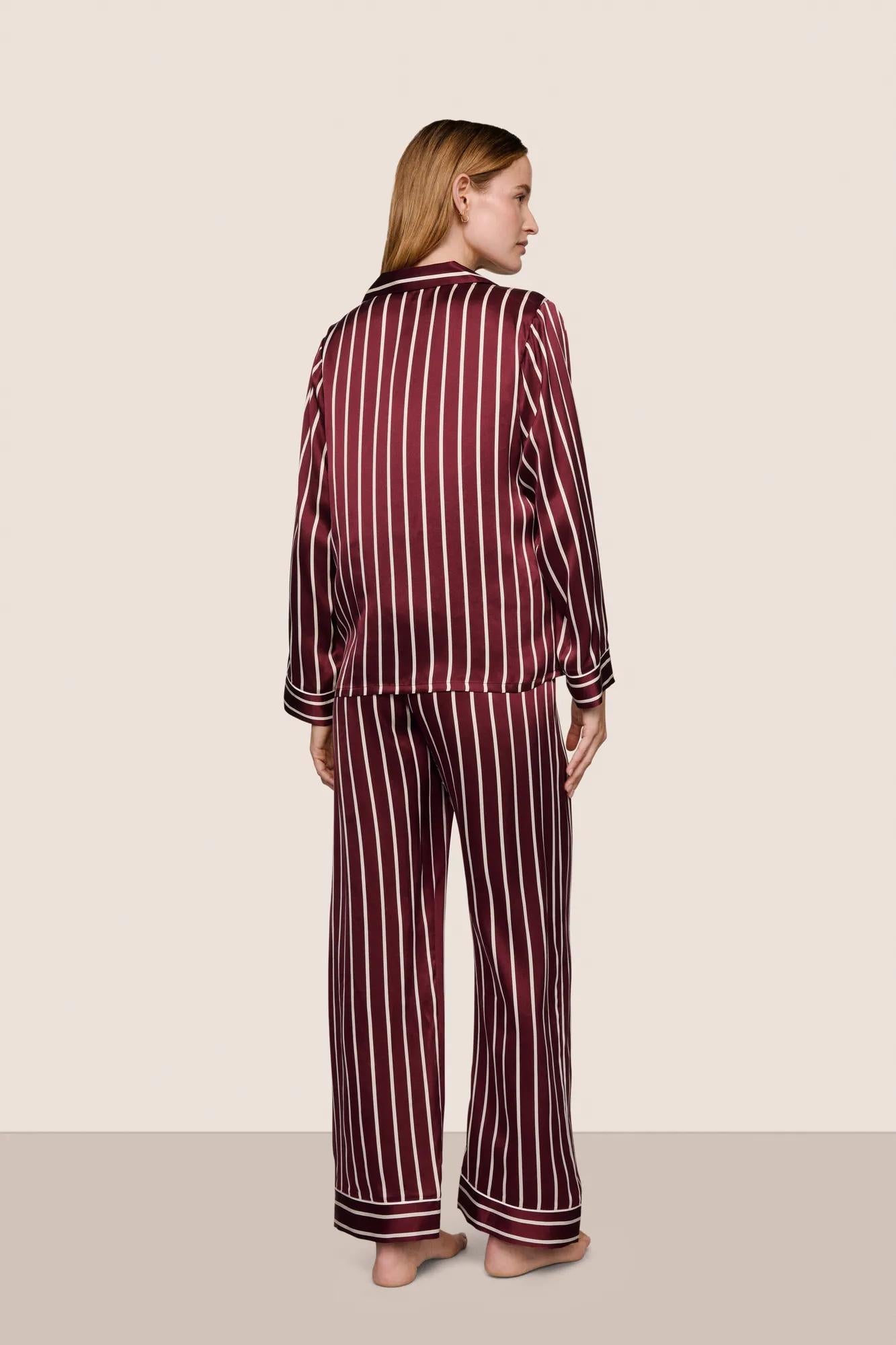 Eberjey Inez Washable Silk Printed Long PJ Set