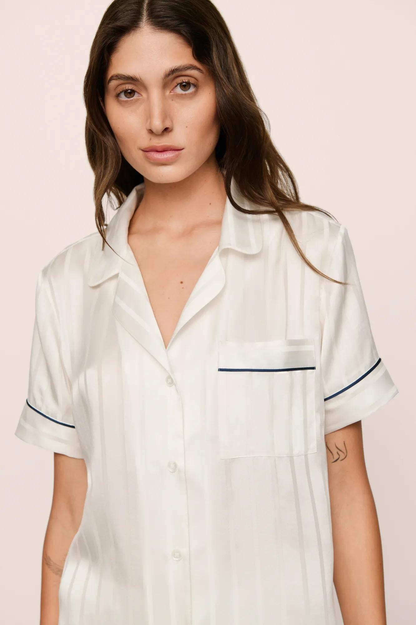 Eberjey Inez Washable Silk Jacquard Short PJ Set