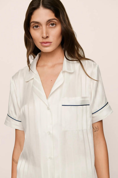 Eberjey Inez Washable Silk Jacquard Short PJ Set