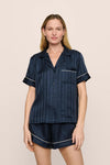 Classic Stripe Jacquard Navy/Ivory