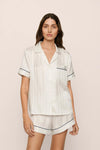Classic Stripe Jacquard Pearl/Navy