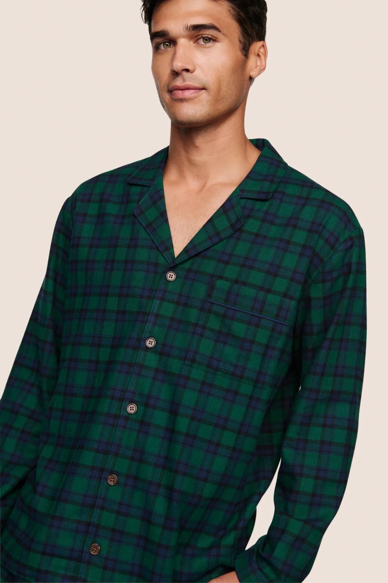 Eberjey Men's Flannel Long PJ Set