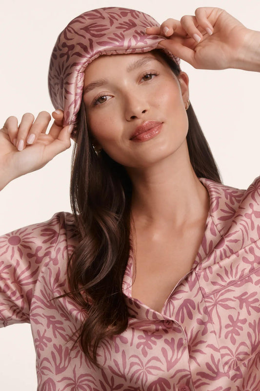 Eberjey Eberjey x ILIA - Inez Washable Silk Printed Eye Mask
