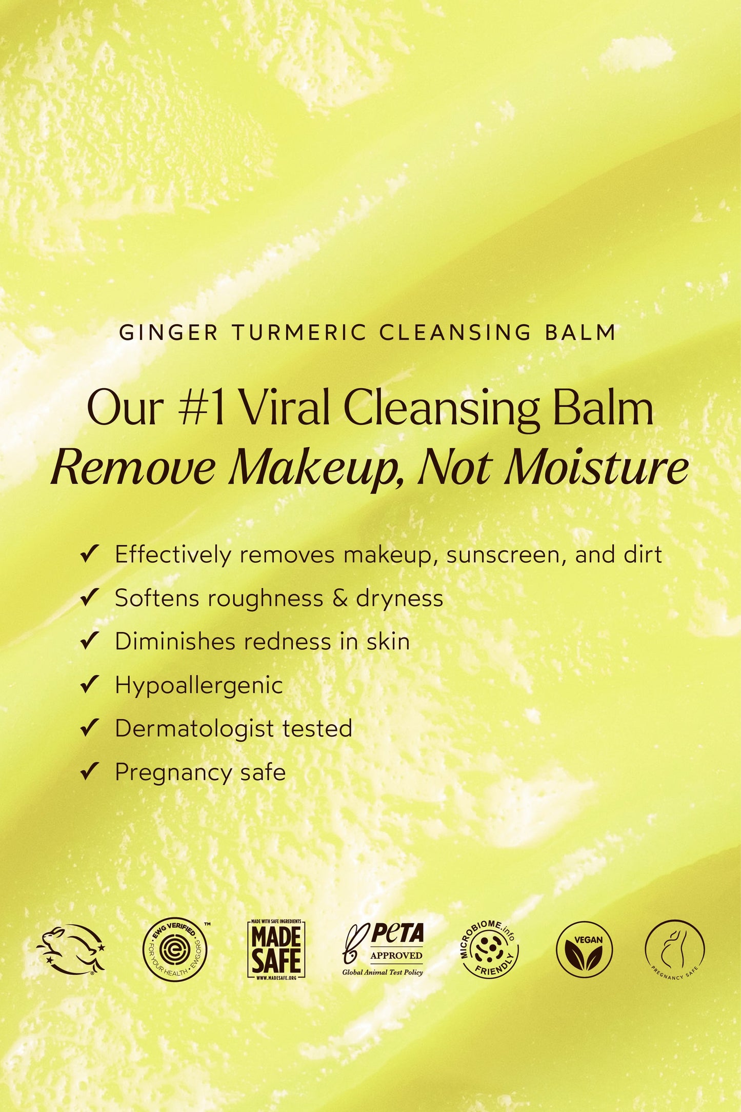 Eberjey True Botanicals Calm Ginger Tumeric Cleansing Balm
