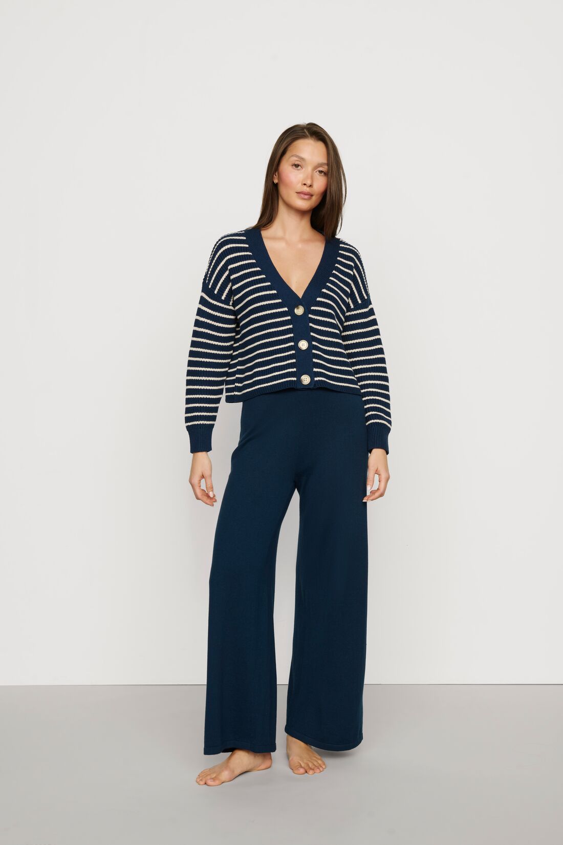 Eberjey Coastal Cotton Sweater Cardigan