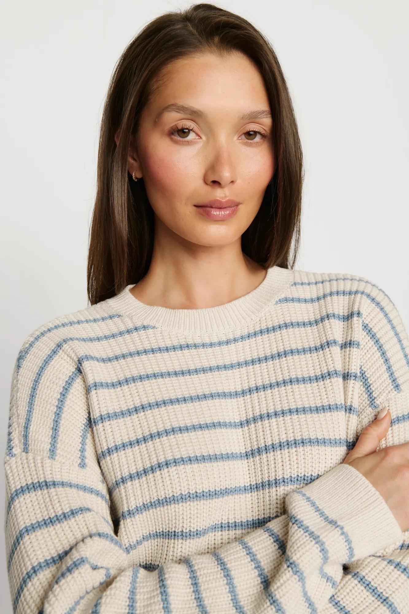 Eberjey Coastal Cotton Sweater Crew Neck Pullover