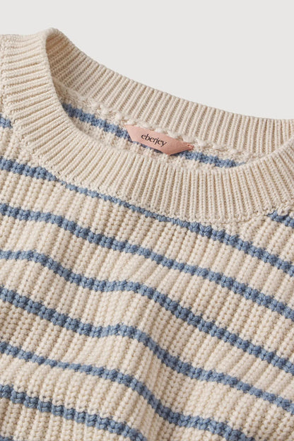 Eberjey Coastal Cotton Sweater Crew Neck Pullover