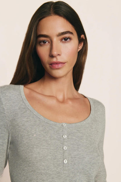 Eberjey Dream Rib Long Sleeve Henley Tee