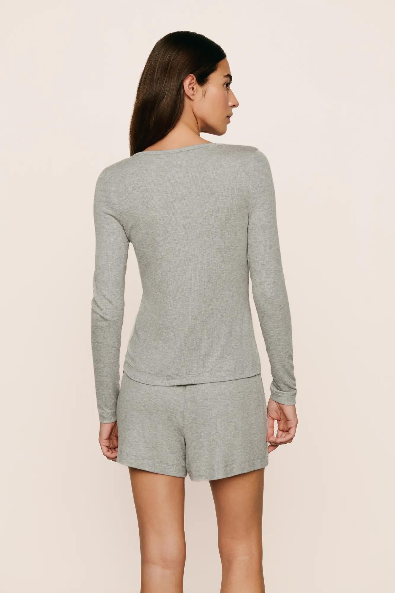 Eberjey Dream Rib Long Sleeve Henley Tee