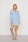 Gingham White/Summer Blue