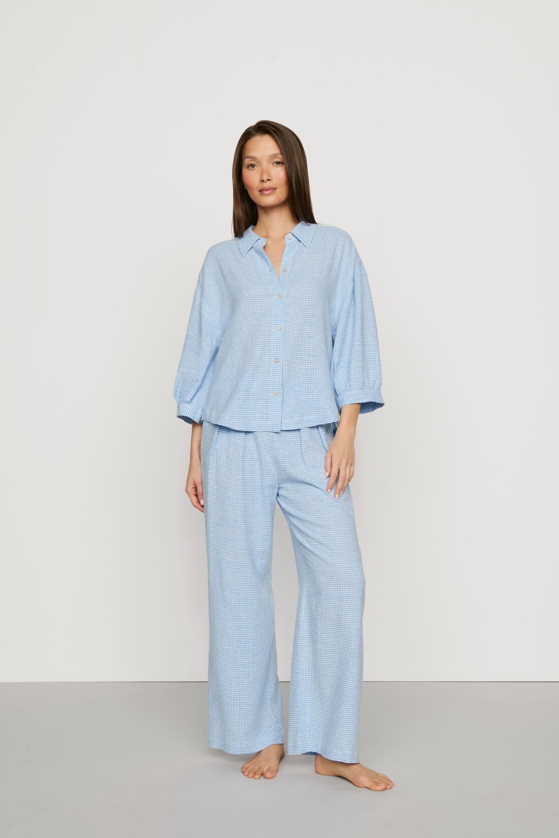 Eberjey Linen Blend Relaxed Pant